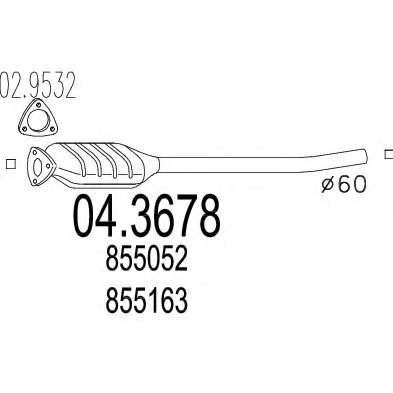 MTS 04.3678 Catalytic Converter